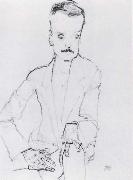 Egon Schiele Portrait of eduard kosmack oil